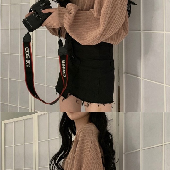 Lantern sleeve cropped sweater - YESSTYLE - Picture 3 of 4